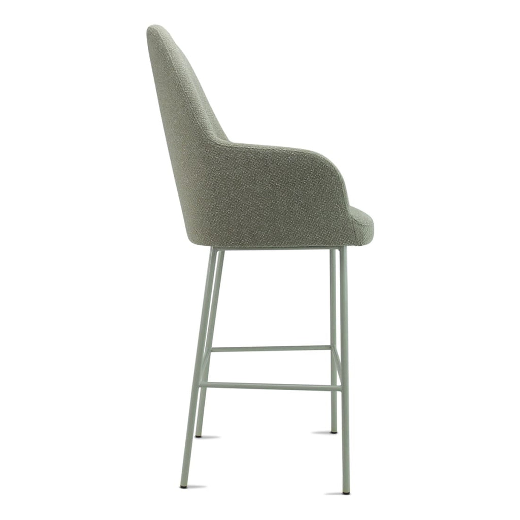 Barkruk bouclé LoLa lage zitting 78 cm, mix-en-match in meerdere kleuren, voor thuis, kantoor en horeca