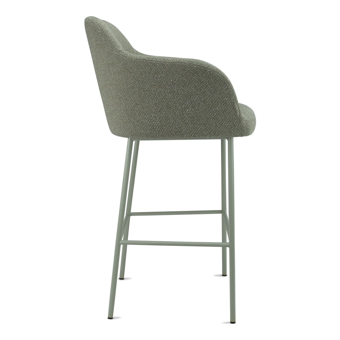 Barkruk bouclé LoLa lage zitting 78 cm, mix-en-match in meerdere kleuren, voor thuis, kantoor en horeca