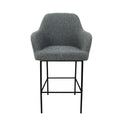 Barkruk bouclé LoLa lage zitting 78 cm, mix-en-match in meerdere kleuren, voor thuis, kantoor en horeca