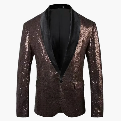 Men's glitter blazer for festive occasions – elegant party blazer with sequins