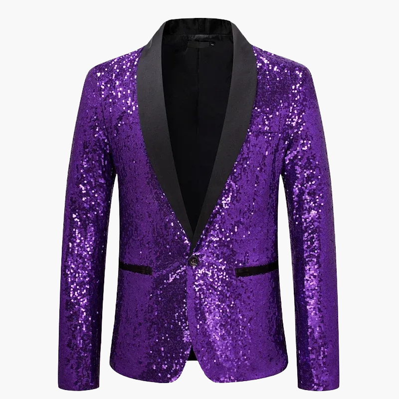 Men's glitter blazer for festive occasions – elegant party blazer with sequins
