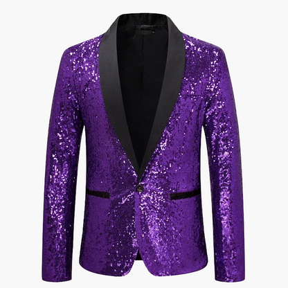 Men's glitter blazer for festive occasions – elegant party blazer with sequins