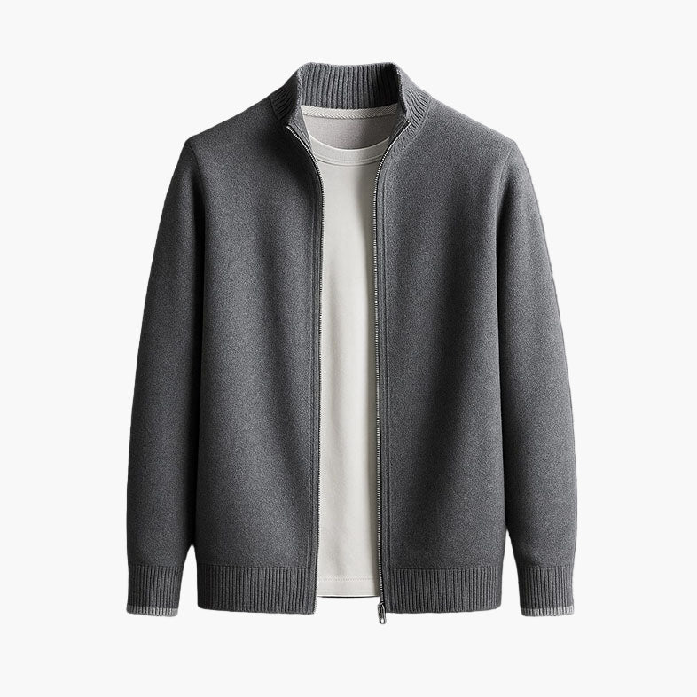 Men's cardigan with zipper – Modern business and casual style