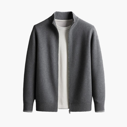 Men's cardigan with zipper – Modern business and casual style