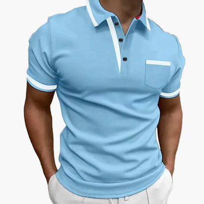 Men's Polo Shirt Modern Fit – Stylish Leisure and Work Shirt with Contrast Details