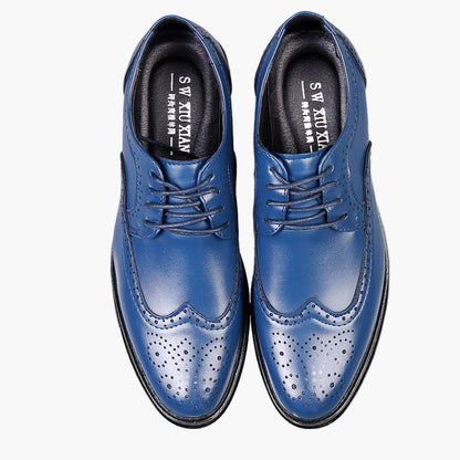 Men's Oxford Business Shoes with Brogue Pattern – Elegant Lace-up Shoes for Formal Occasions