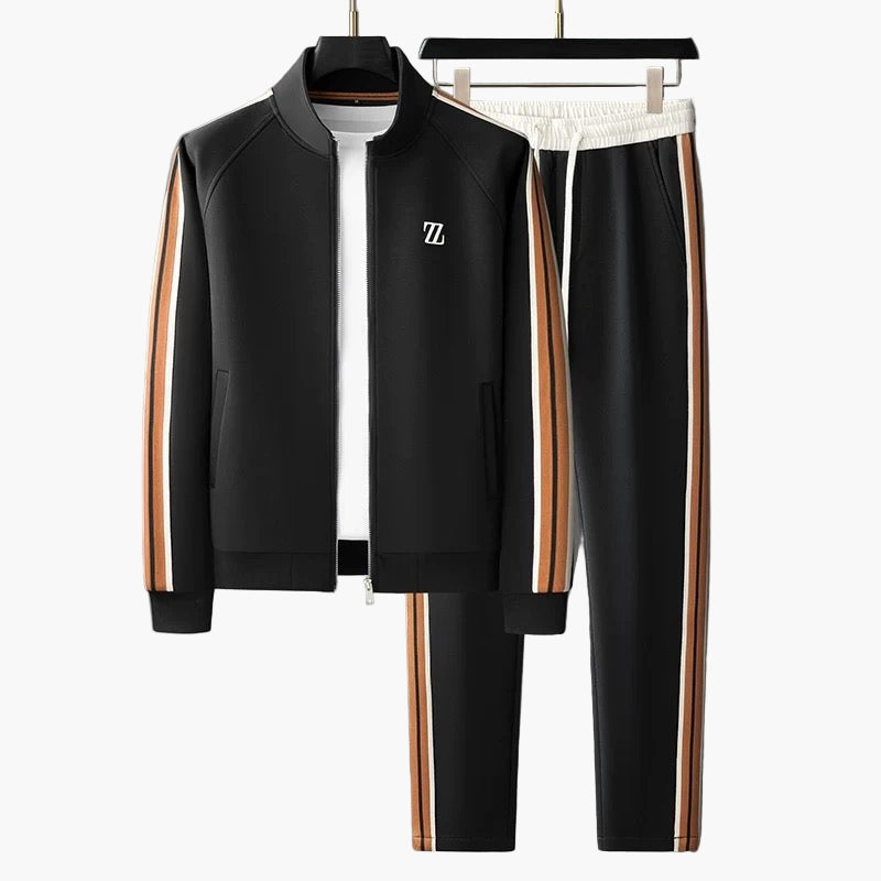 Men's Tracksuit Set – Modern Sports & Leisure Outfit – 2-piece with Stripe Design